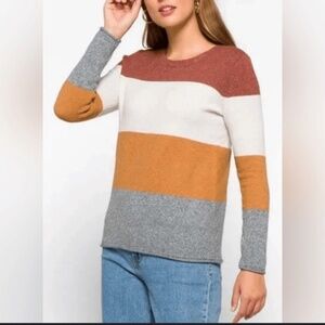 Stitch Fix Pinque Gina Crew Neck Women's sweater size XL multicolor Top NWOT